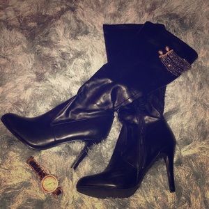 Sexy Leather Heel Boots